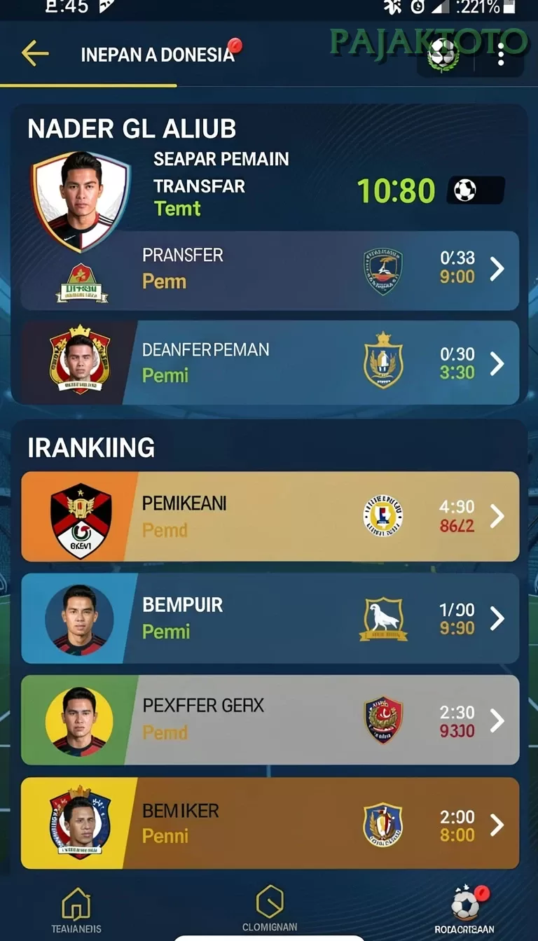 Cuplikan layar PENASLOT — pengaturan akun