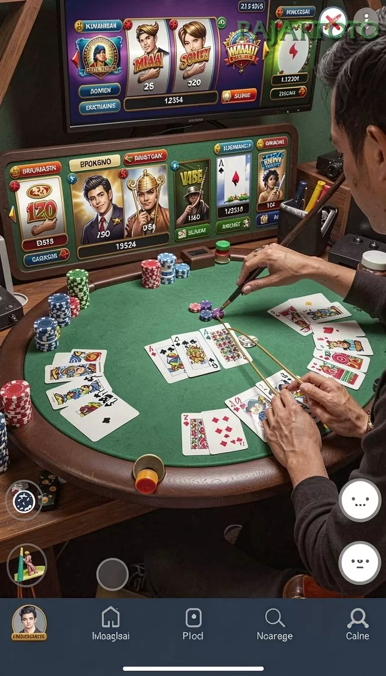 Cuplikan layar 567LUCK — menu navigasi